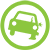 Safety icon depicting vehicle accident